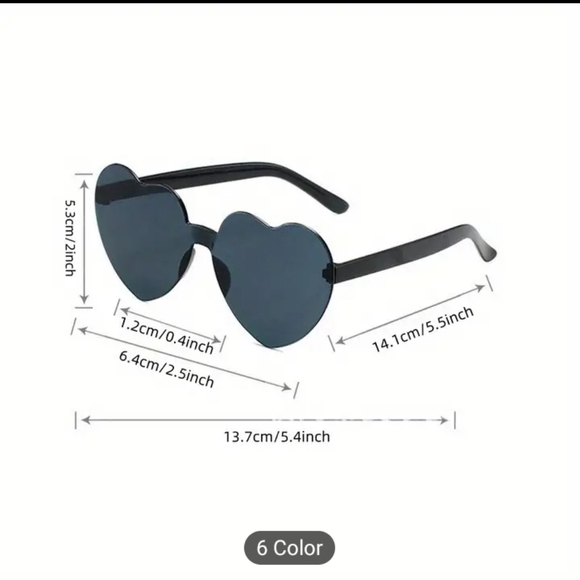 Heart Shaped Sunglasses - Picture 3 of 4